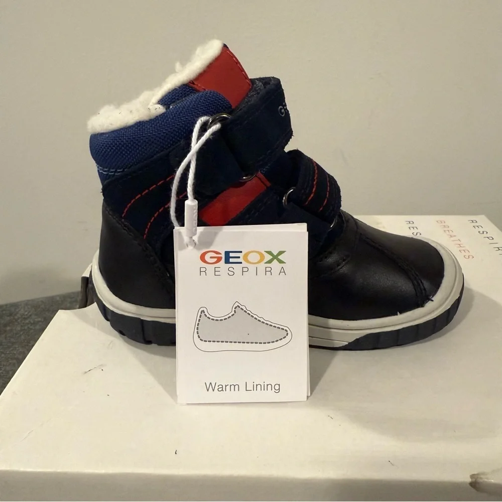 Geox Respira Toddler Boys Winter Boots Warm Lined size US6.5